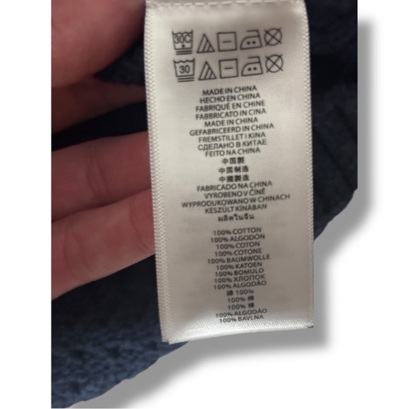 Michael Kors Knit 3/4 Sleeve Lightweight Cotton Comfy Classic Navy Blue Sweater - Picture 14 of 16